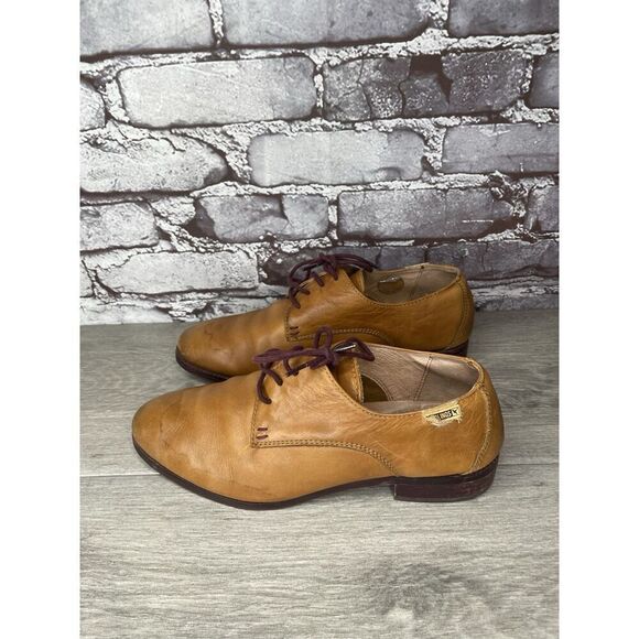 Pikolinos Brown Leather Lace Up Plain Oxfords Shoes Women Sz 38EU/7.5M US - Picture 13 of 16